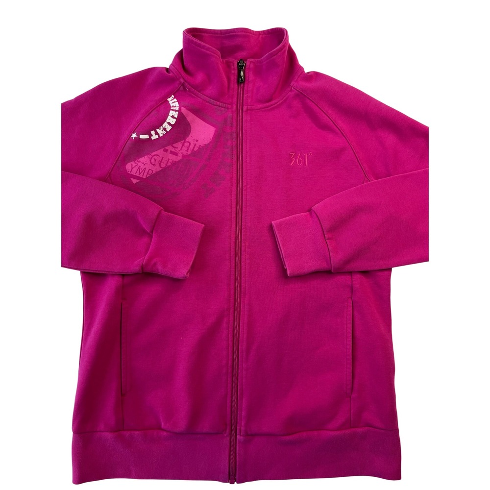 361 Degrees Kids Track Jacket Full Zip Pink Size XXL‎ Athletic sweatshirt